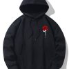 Rose Print Cotton Blend Hoodie & Jogger Pants