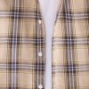 Plaid Drawstring Hooded Shirt