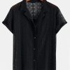 Geometry Textured Cuban Shirt