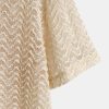 Wavy Jacquard Textured Cuban Shirt