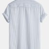 Striped Stand Collar Shirt