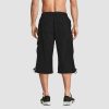 cc77684e7eecbffbeddd07c8983fe9a6b9cc540d8427e4b75359837b3370e019.jpg Men Summer Casual 3/4 Long Cargo Shorts Twill Cotton Elastic Waist Multiple Pockets Comfortable Capris Trousers