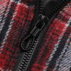Quilted Lined Flannel Hooded Plaid Coat