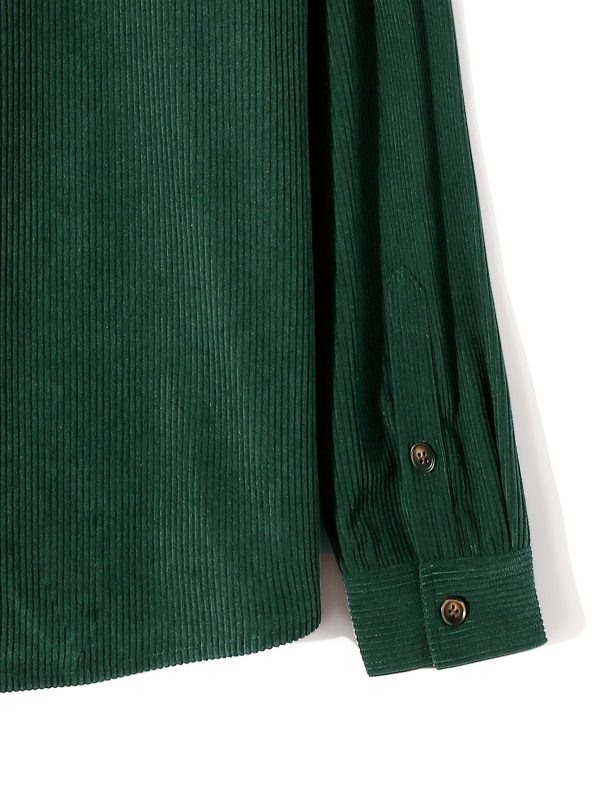 Long Sleeve Button Up Corduroy Shirt