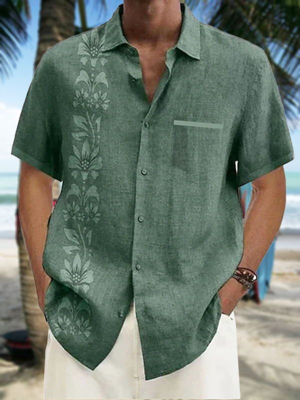 cd562e66a58ddf40a96e9423888c18a5af5b0019b8d947fa83a830de5df41830.png Tropical Floral Print Short Sleeve Casual Shirt