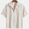 Short Sleeve Corduroy Boxy Shirt & Corduroy Shorts