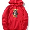 Robotic Bear Print Hoodie