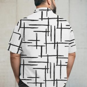 Men's Big Size Vacation Casual Hawaiian Short Sleeve Shirt 015