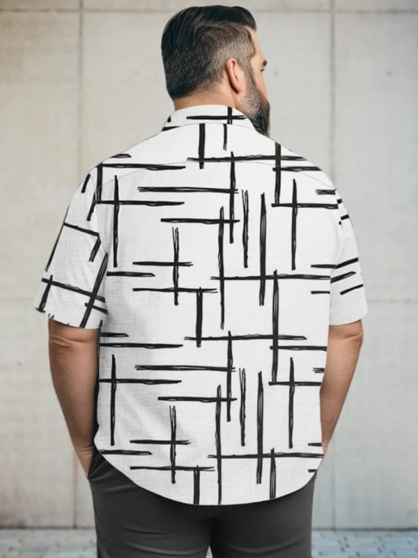 Men's Big Size Vacation Casual Hawaiian Short Sleeve Shirt 015