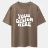 Your Design Here Print Drop Shoulder Oversize T-Shirt