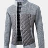 Quilted Patchwork Zip Up Sweater