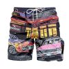 Suitmens Men's Spring Classic Car Shirt Three-Piece Set 074