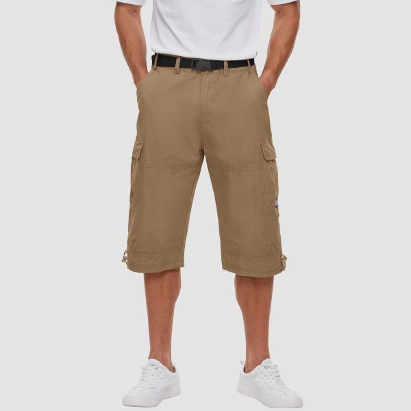 d1b3b1fd4dc4aed57ef0a235db0dbddb830dd07addda80d9c1d9d3450e88ea31.jpg Men 3/4 Cargo Shorts Cotton Lightweight Ripstop with Multi-Pockets