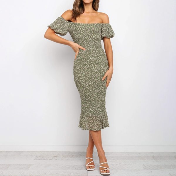 Casual Short-sleeved Stretch Jumpsuit Bag Hip Skirt Shrug Summer European And American Style
