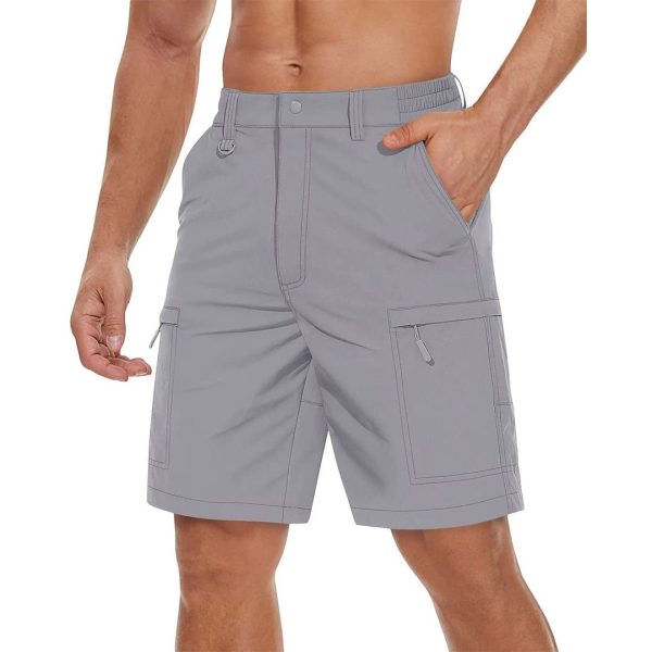 d302ef1ae91adf3cd56f4e2f70421cca3a64350c1804e3b76e54edbda1215ee7.jpg Men's Casual Quick-Dry 5 Pockets Cargo Short