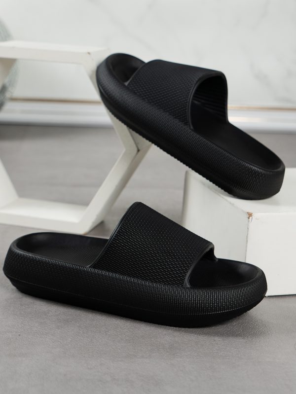 Women's Eva Home Slippers, Anti-slip, Water-resistant, Simple, Comfortable, Quiet, Durable, For Outdoor, Dorm, Office, Summer