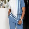 Suitmens Men's Casual Colorblock Walking Suit-002