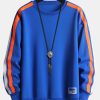 Contrast Webbing Crew Neck Sweatshirt