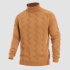 d3c14e66eb7854e0e06c52d908b0e2bd20ed68bd3ddd75d4daf97f8f42f9ab86.jpg Men's Turtleneck Sweater Heavyweight Long Sleeves Cotton Pullover Knitted Casual Sweatshirt