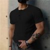 d49086b8a2c3cf4252809189c4b85551742b09d7363311b24ed92dd898c375e7.jpg Men's Slim Simple Casual Round Neck Plain Henley T-Shirt