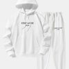 Paris Print Cotton Blend Hoodie & Jogger Pants