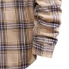 Plaid Drawstring Hooded Shirt