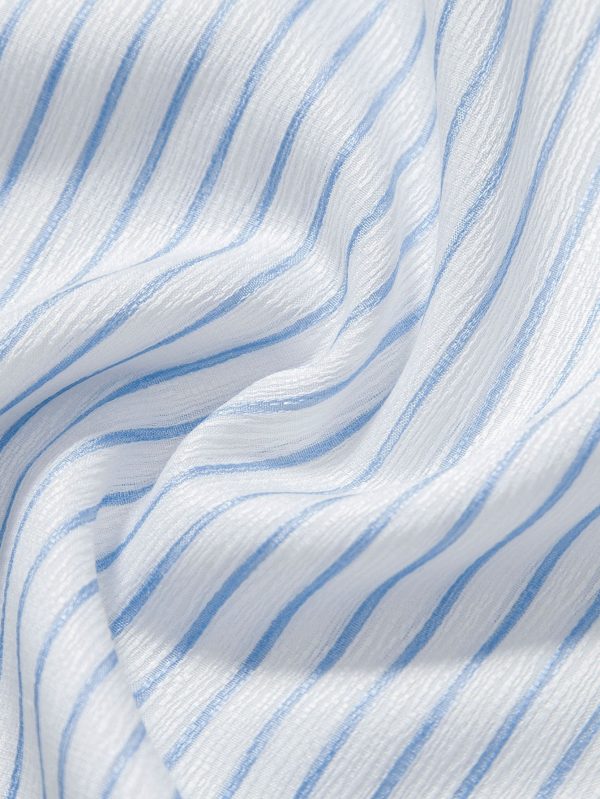 Striped Stand Collar Shirt