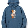 Skeleton Bear Print Hoodie