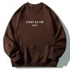 Paris Print Crew Neck Relaxed Sweatshirt