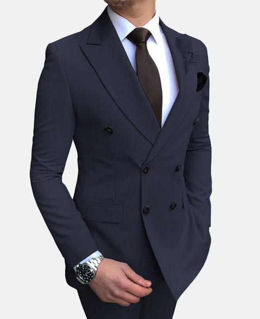 d8adcc88752ba8fd4157d0b766e5e493dc7c610f2051309a96196f27f85d73e6.jpg Elegant Plain Lapel Collar Double Breasted Blazer & Pants 2Pcs Set
