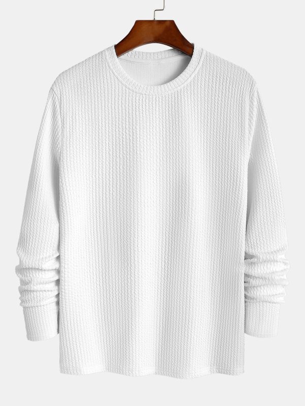 Long Sleeved Muscle Fit Ribbed T-Shirt