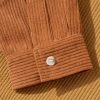 Corduroy Patchwork Button Up Shirt