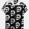 Two Tone Skull Print Shirt