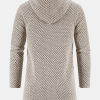 Long Line Textured Hooded Sweater