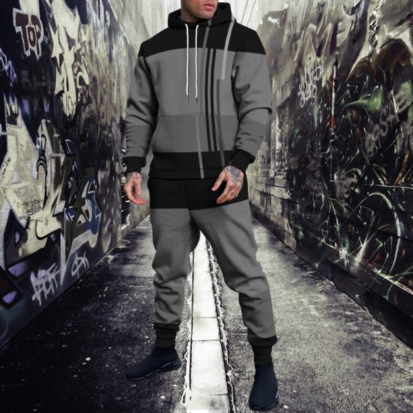 Men's Personalized Printed Hoodie Set 032