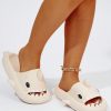 Women Shark Design Slides, Cute Summer EVA Single Band Slides