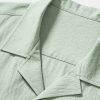 Textured Cotton Revere Shirt & 5" Shorts