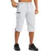 dc52ea8a4cf9bcddbeaaeebef4a11f6de9992b9f6d0ad839613b2bdf7d5dda60.jpg Men's Workout Gym Shorts with 7 Pockets Quick Dry 3/4 Capri for Hiking