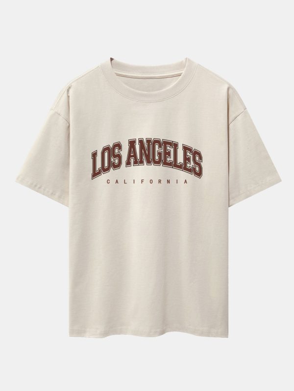 dd8a6ef92e964f32073c820bf80ab7325f920554b0364ec6535731382cb073de.jpg Los Angeles Print Heavy Weight Oversize T-Shirt & Loose Fit Corduroy Cargo Pants