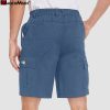 Men's Cotton Cargo shorts Summer Lightweight with Multi-Pockets Ripstop Cargo Work Shorts