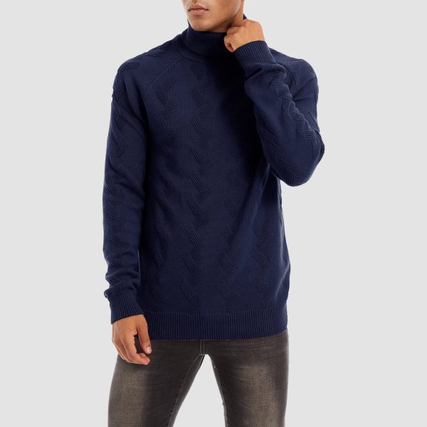 de26fe660a5978e5cc894ea5f51be2e06b2f41aeeda0c22c43b541c68950058e.jpg Men's Turtleneck Sweater Heavyweight Long Sleeves Cotton Pullover Knitted Casual Sweatshirt