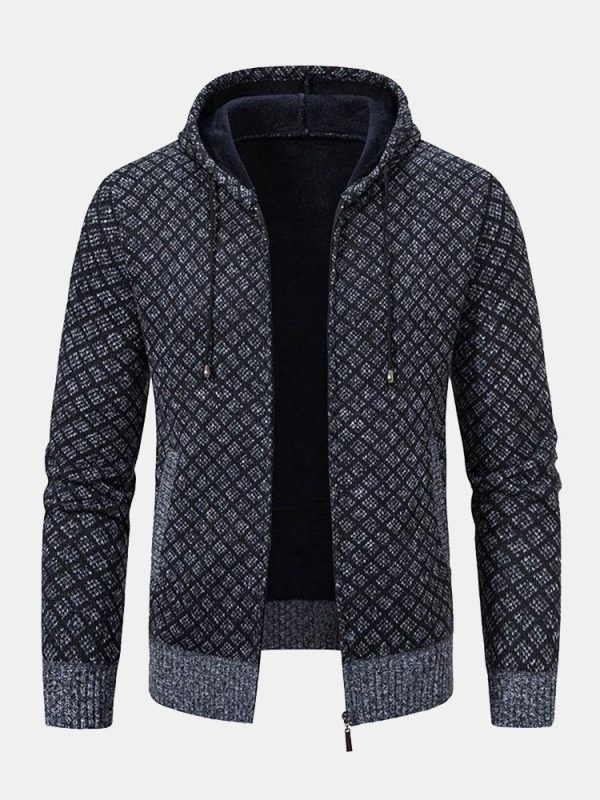 de3c8e5fb0a69d1770e3eb6b76fcd871b749cbbc070e2c346fc5696f4b098ca8.jpg Diamond Pattern Zip Hooded Sweater