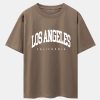 Los Angeles Letter Print Oversize T-Shirt