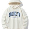 Brooklyn Print Cotton Blend Hoodie