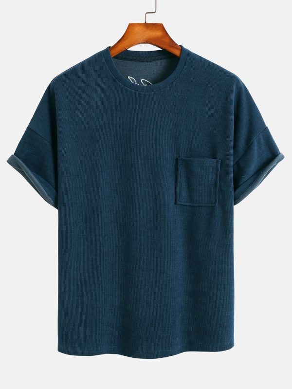 Dropped Shoulder Corduroy T-Shirt