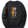 Robot Bear Print Raglan Sleeves Sweatshirt & Jogger Pants