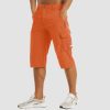 e14ac9ef3f5cd26fd760037737175bcb940e1fc36bfe4eb5fbc1dbfb7acdc844.jpg Men Knee Length Shorts Lightweight Thin Quick Dry Cargo Shorts