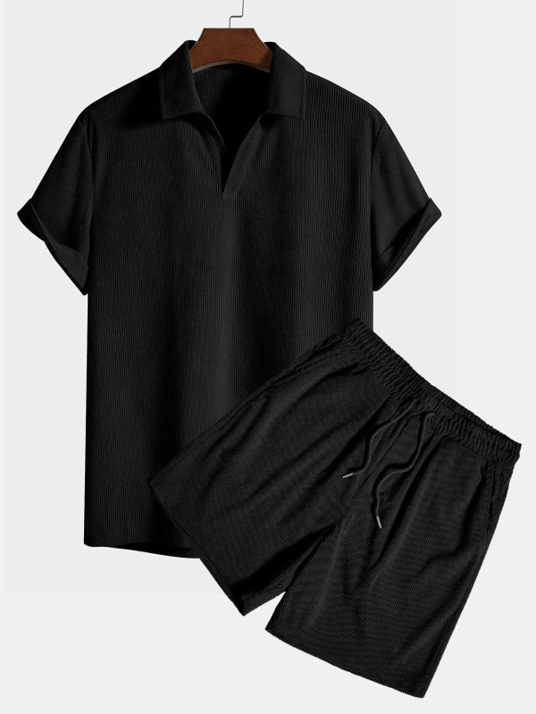 e15eceab3b6202e3ee2d12893d4110f506c7b4729b8a035f609bcb1eb7550f6c.jpg Short Sleeve Corduroy Polo Shirt & Corduroy Shorts