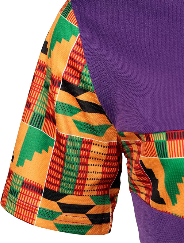 Men's Printed Colorblock T-Shirt and Shorts Set 024
