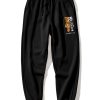 Robot Bear Print Jogger Pants